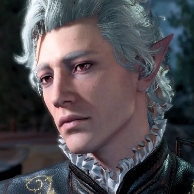 screenshot of pale elf with white hair