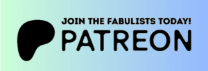 Blue logo to join the Fabulists via Patreon